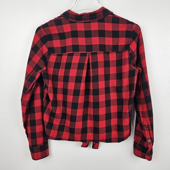 Madewell K2765 Buffalo Check Tie-Front Shirt, size Small - Picture 2 of 8